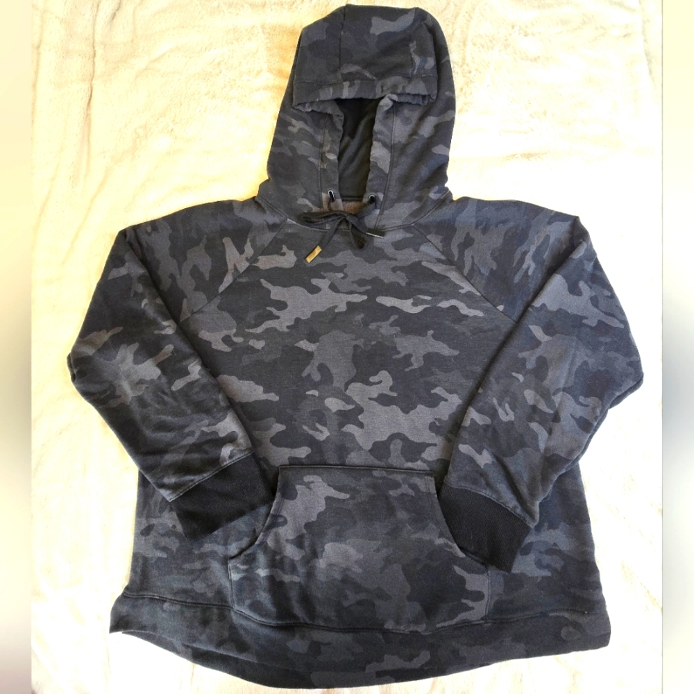 GREY CAMO HOODY XXL/2XG (20) W/ELASTIC WRISTS, LINNED HOOD, LIGHTWEIGHT